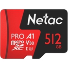 Micro SecureDigital 512GB Netac microSDXC Class10 Netac NT02P500PRO-512G-R P500 Extreme Pro + adapter