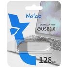 Netac USB Drive 128GB U352 <NT03U352N-128G-20PN>, USB2.0, с колпачком, металлическая