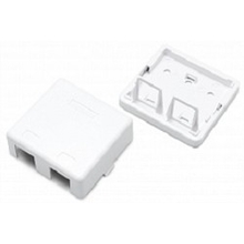 Hyperline SBB3-2-WH Корпус настенной розетки для установки 2-х вставок типа Keystone Jack, белый