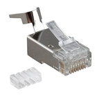 Коннектор Hyperline (PLUG-8P8C-UV-C6-TW-SH-10) FTP кат.6 RJ45 прозрачный (упак.:100шт)