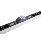 ЦМО Верт. блок розеток Rem-32 на 2 конт. по 10 Schuko, 6 C19 с авт. и амп., 2?16A, алюм.,42-48U,колодка R-32-2x(10S-6C19-A-Am)-1820-K