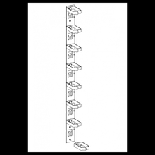 ЦМО Вертикальный кабельный органайзер с окнами, 8 колец