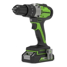 Greenworks Дрель-шуруповерт аккумуляторная Greenworks GD24DD60K2, 24V, c 1хАКБ 2 Ач и ЗУ в кейсе [3704107UA]