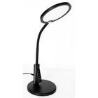 Camelion KD-836  C02 черн.LED(Свет-к наст.7Вт,230В,450лм,сенс.рег.ярк и цвет.темп,USB-5В,1А )