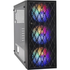 Exegate EX293018RUS Корпус Miditower ExeGate EVO-8243-NPX600 (ATX, БП 600NPX с вент 12 см, 2*USB+1*USB3.0, черный, 3 вент. с RGB подсветкой, боковая панель - закаленное стекло)