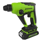 Greenworks Перфоратор аккумуляторный бесщеточный Greenworks GD24SDS1K2, 1,2 ДЖ, 24V, c АКБ 2Ач и ЗУ, в сумке [3803107UA]