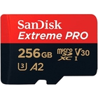 Micro SecureDigital 256GB Sandisk Extreme Pro microSDXC  + SD Adapter + Rescue Pro Deluxe 200MB/s