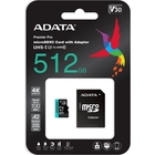 Micro SecureDigital 512GB Class10 A-Data AUSDX512GUI3V30SA2-RA1 Premier Pro + adapter