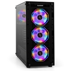 Exegate EX296079RUS Корпус Miditower ExeGate i3 BASE-EVO800 (ATX, БП EVO800RGB с вент. 12 см, с окном, 1*USB+1*USB3.0, аудио, 4 вент. 12см с RGB подсветкой)