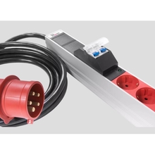 ЦМО Верт блок розеток Rem-3x32, 3 фазы 32A, 6 авт, инд, 30 S, 2100 мм, IEC 309, шнур 3 м (R-3x32-30S-A-I-2100-3-3PN)