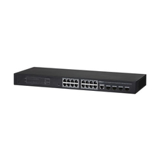 DAHUA DH-PFS4420-16GT-240 20-портовый гигабитный управляемый коммутатор с PoE уровня L2, 16xRJ45 1Gb PoE, 4xSFP 1Gb, суммарно 240Вт, коммутация 40 Гбит/с, MAC-таблица 8К, металл