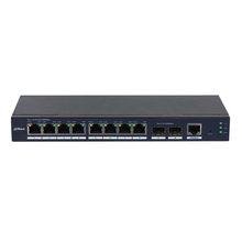 DAHUA DH-SG4010-2F 10-портовый управляемый коммутатор, уровень L2, 8xRJ45 1Gb, 2xSFP 1Gb uplink, коммутация 20 Гбит/с, MAC-таблица 8К, металл