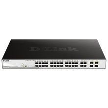 D-Link DGS-1210-28P/FL2A Управляемый L2 коммутатор с 24 портами 10/100/1000Base-T и 4 комбо-портами 100/1000Base-T/SFP (24 порта PoE 802.3af/at, РоЕ-бюджет 193 Вт) 