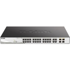 D-Link DGS-1210-28MP/F4A Настраиваемый L2 коммутатор с 24 портами 10/100/1000Base-T и 4 комбо-портами 100/1000Base-T/SFP (24 порта PoE 802.3af/at, PoE-бюджет 370 Вт)