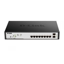 D-Link DGS-1100-10MPPV2/A3A Настраиваемый L2 коммутатор с 8 портами 10/100/1000Base-T и 2 портами 1000Base-X SFP (порты 1-8 PoE 802.3af/at, порты 7-8 PoE 802.3bt, PoE-бюджет 242 Вт)