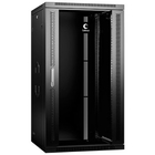 Cabeus SH-05F-22U60/45-R-BK Шкаф телекоммуникационный настенный разобранный 19" 22U 600x450x1082mm (ШхГхВ) дверь стекло, цвет черный (RAL 9004)