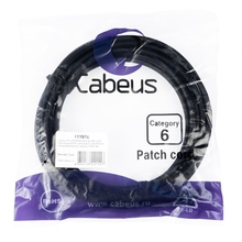 Cabeus PC-UTP-RJ45-Cat.6-3m-BK-LSZH Патч-корд U/UTP, категория 6, 2xRJ45/8p8c, неэкранированный, черный, LSZH, 3м