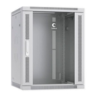 Cabeus SH-05F-15U60/60-R Шкаф телекоммуникационный настенный разобранный 19" 15U 600x600x769mm (ШхГхВ) дверь стекло, цвет серый (RAL 7035)
