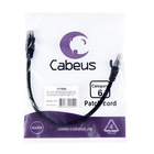 Cabeus PC-UTP-RJ45-Cat.6-0.3m-BK-LSZH Патч-корд U/UTP, категория 6, 2xRJ45/8p8c, неэкранированный, черный, LSZH, 0.3м