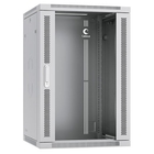 Cabeus SH-05F-18U60/60-R Шкаф телекоммуникационный настенный разобранный 19" 18U 600x600x901mm (ШхГхВ) дверь стекло, цвет серый (RAL 7035)