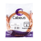 Cabeus PC-UTP-RJ45-Cat.6-1.5m-OR-LSZH Патч-корд U/UTP, категория 6, 2xRJ45/8p8c, неэкранированный, оранжевый, LSZH, 1.5м