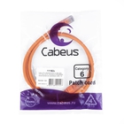 Cabeus PC-UTP-RJ45-Cat.6-1m-OR-LSZH Патч-корд U/UTP, категория 6, 2xRJ45/8p8c, неэкранированный, оранжевый, LSZH, 1м