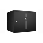 Cabeus WSC-05D-9U55/45m-BK Шкаф телекоммуникационный настенный 19" 9U, серия LIGHT разборный, дверь металл, цвет черный