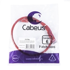 Cabeus PC-UTP-RJ45-Cat.6-0.5m-RD-LSZH Патч-корд U/UTP, категория 6, 2xRJ45/8p8c, неэкранированный, красный, LSZH, 0.5м