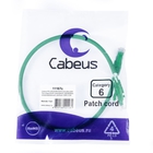 Cabeus PC-UTP-RJ45-Cat.6-0.3m-GN-LSZH Патч-корд U/UTP, категория 6, 2xRJ45/8p8c, неэкранированный, зеленый, LSZH, 0.3м