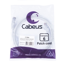 Cabeus PC-UTP-RJ45-Cat.6-1.5m-WH-LSZH Патч-корд U/UTP, категория 6, 2xRJ45/8p8c, неэкранированный, белый, LSZH, 1.5м