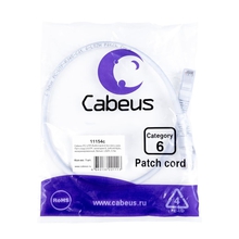 Cabeus PC-UTP-RJ45-Cat.6-0.5m-WH-LSZH Патч-корд U/UTP, категория 6, 2xRJ45/8p8c, неэкранированный, белый, LSZH, 0.5м Cabeus PC-UTP-RJ45-Cat.6-0.5m-WH-LSZH Патч-корд U/UTP, категория 6, 2xRJ45/8p8c, неэкранированный, белый, LSZH, 0.5м