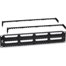 Cabeus PL2-48-Cat.6-Dual IDC Патч-панель 19" (2U), 48 портов RJ-45, категория 6, Dual IDC, с задним кабельным организатором