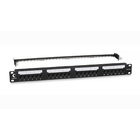 Cabeus PL2-24-Cat.5e-Dual IDC Патч-панель 19" (1U), 24 порта RJ-45, категория 5e, Dual IDC, с задним кабельным организатором, new