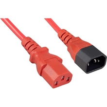 Cabeus PC-189-VDE-1.8M-RD Кабель питания монитор-компьютер IEC 320 C13 - IEC 320 C14 (3x0.75), красный, 1.8 м