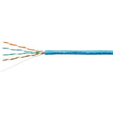 Cabeus UTP-4P-Cat.5e-SOLID-BL-100 Кабель витая пара UTP (U/UTP), категория 5e, 4 пары (24 AWG), одножильный, PVC нг(А)-LS, синий (100 м)