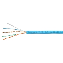 Cabeus UTP-4P-Cat.5e-SOLID-LSZH-BL-100 Кабель витая пара UTP (U/UTP), категория 5e, 4 пары (24 AWG), одножильный, синий, LSZH, нг(А)-HF, (100 м) Cabeus UTP-4P-Cat.5e-SOLID-LSZH-BL-100 Кабель витая пара UTP (U/UTP), категория 5e, 4 пары (24 AWG), одножильный, синий, LSZH, нг(А)-HF, (100 м)