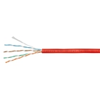 Cabeus UTP-4P-Cat.5e-SOLID-LSZH-RD-100 Кабель витая пара UTP (U/UTP), категория 5e, 4 пары (24 AWG), одножильный, красный, LSZH, нг(А)-HF, (100 м)