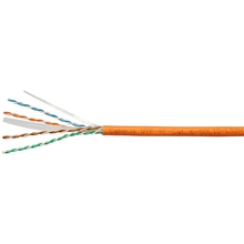 Cabeus UTP-4P-Cat.6-SOLID-LSZH-500 Кабель витая пара UTP (U/UTP), категория 6, 4 пары (23 AWG), одножильный, LSZH, нг(А)-HF, оранжевый (500 м)