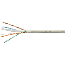 Cabeus UTP-4P-Cat.6-SOLID-LSZH-WH Кабель витая пара UTP (U/UTP), категория 6, 4 пары (23 AWG), одножильный, LSZH нг(А)-HF, белый (100 м)