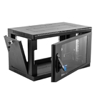  ЦМО Шкаф телекоммуникационный настенный 6U (600 x 650) дверь стекло, цвет черный (ШРН-6.650-9005)