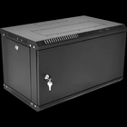 ЦМО Шкаф телекоммуникационный настенный разборный ЭКОНОМ 9U (600 x 520) дверь металл, цвет черный (ШРН-Э-9.500.1-9005)