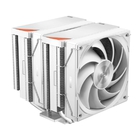 Кулер для процессора/ PCCooler RZ620 WH (260W, 4-pin PWM, 158mm, Al/Cu, 6x6mm, 2x120mm, 86.73CFM, 32dBA, 1800RPM, S: 1851/1700/1200/115X, AM5/AM4, white)