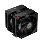 Кулер для процессора/ PCCooler RT620 Digital BK (250W, 4-pin PWM, LED temp., 157mm, , 6x6mm, 2x120mm, 73.32CFM, 34.9dBA, 2200RPM, S: 1851/1700/1200/115X, AM5/AM4, black)