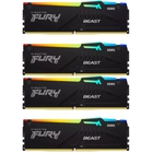 Память оперативная/ Kingston 64GB 5200MT/s DDR5 CL40 DIMM (Kit of 4) FURY Beast RGB XMP