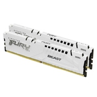 Модуль памяти Kingston 32GB (2x16GB) DDR5 6000MT/s CL36 FURY Beast White EXPO Non-ECC Unbuffered DIMM (Kit of 2) 1RX8 36-44-44 1.35V 288-pin 16Gbit 