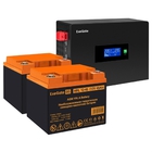 Exegate EX297432RUS Комплект ИБП EX295994RUS + батарея 45Ач EX285666RUS 2шт (инвертор, синус, для котла, PF=1, настенный) ExeGate IdealSine SR-1500.LCD.2SH <1500VA/1500W, чистая синусоида, цветной LCD