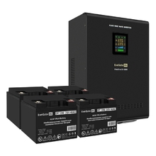 Exegate EX296658RUS Комплект ИБП EX296004RUS + батарея 40Ач EX282976RUS 4шт (инвертор, синус, для котла, настенный) FineSine SX-5000.LCD.AVR.2SH.T <5000VA/3500W, чистая синусоида, цветной LCD-дисплей,
