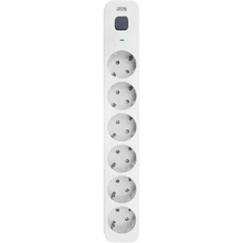 Powercom Сетевой фильтр SP-06W 1,8 м 1.8м (6 розеток) белый/серый (коробка) (1928698)