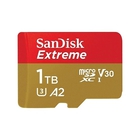 Micro SecureDigital 1TB SanDisk 1024GBEXTREME Class 10, UHS-I, W130, R 190 МБ/с, <SDSQXAV-1T00-GN6MN> без адаптера на SD