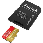 Карта памяти microSDXC UHS-I U3 Sandisk Extreme 128 ГБ, 190 МБ/с, Class 10, SDSQXAA-128G-GN6MA,  1 шт., переходник SD"